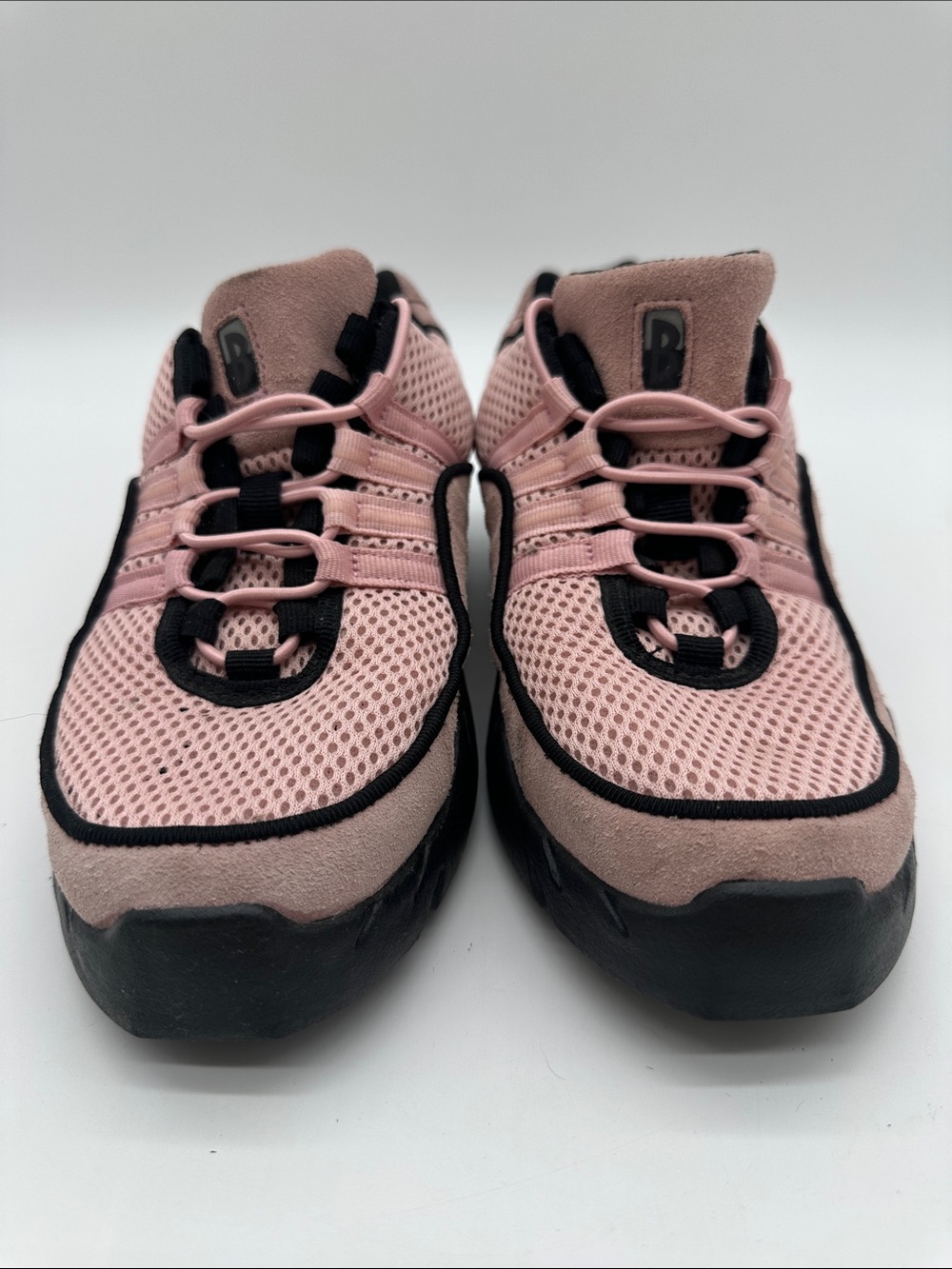 Bloch Boost Pink and Black Mesh Split Sole Dance Sneakers - Picture 2 of 9